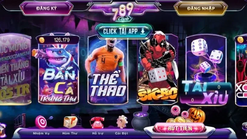 Các bàn chơi livestream 789club như trong Casino